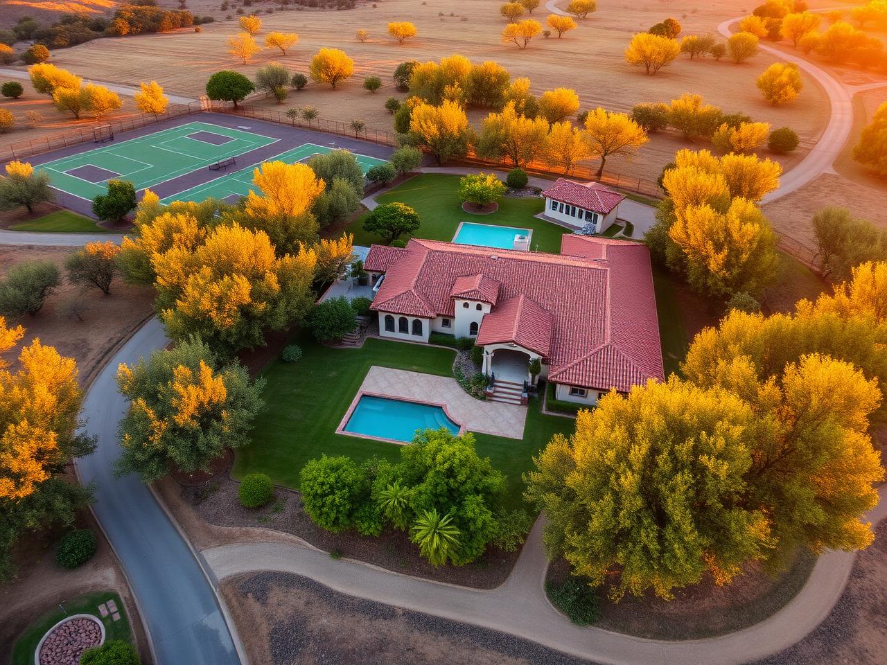 16204 Via De Las Palmas, Rancho Santa Fe — aerial view